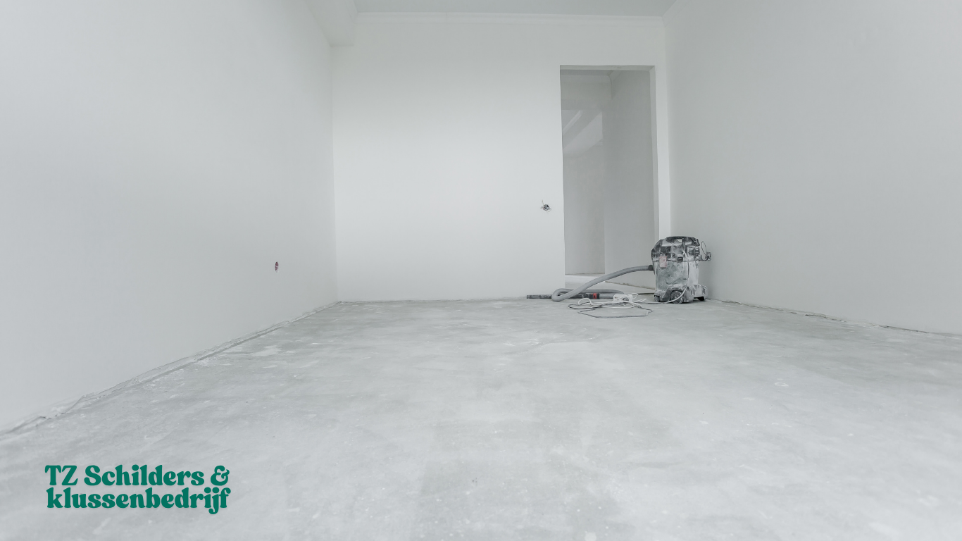 Binnen schilderwerk slaapkamer Lisse – voorbereidend werk met afwerking in wit.